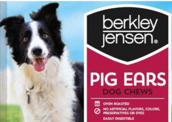 Dog Goods USA LLC élargit le rappel volontaire pour inclure les gâteries pour animaux de compagnie Berkley Jensen Pig Ears en raison d’un risque possible pour la salmonelle