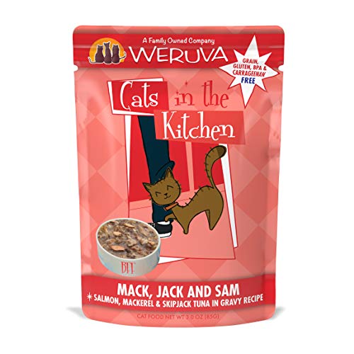 Chats de Weruva dans la cuisine Mack, Jack & Sam avec le maquereau,...