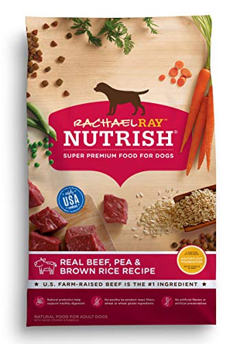 Rachael Ray Nutrish Premium Natural Dry Dog Food, Real Beef, Pea,...