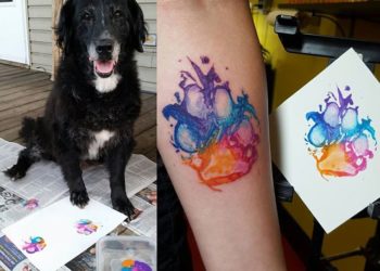 23 idées de tatouage à l’encre de patte de chien qui inspireront votre prochaine encre