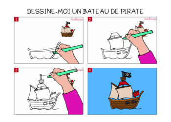 Comment dessiner un bateau de pirate facile ?