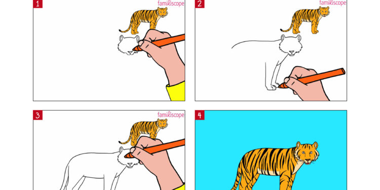 Comment faire un tigre en ?