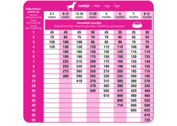 Quelle quantité de croquettes pour un chien de 28 kg ?